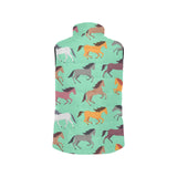 Colorful horses pattern Men's Padded Vest