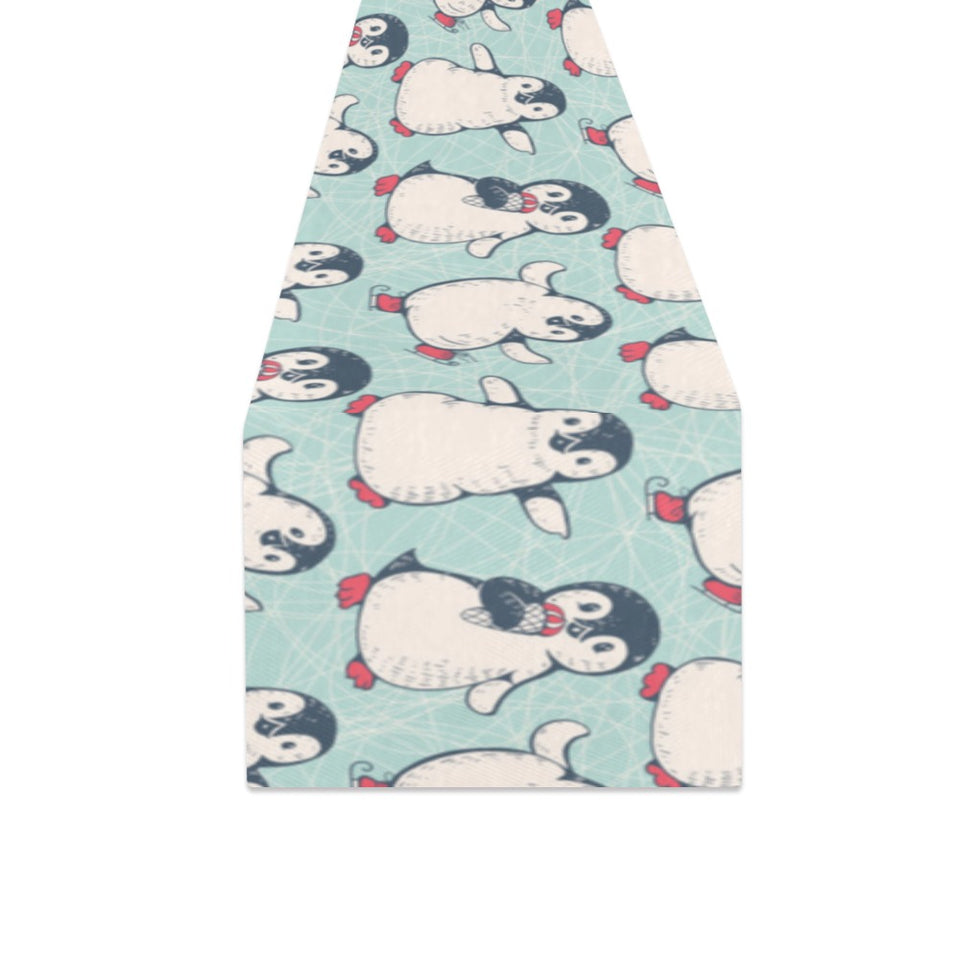 Cute Penguin pattern Table Runner
