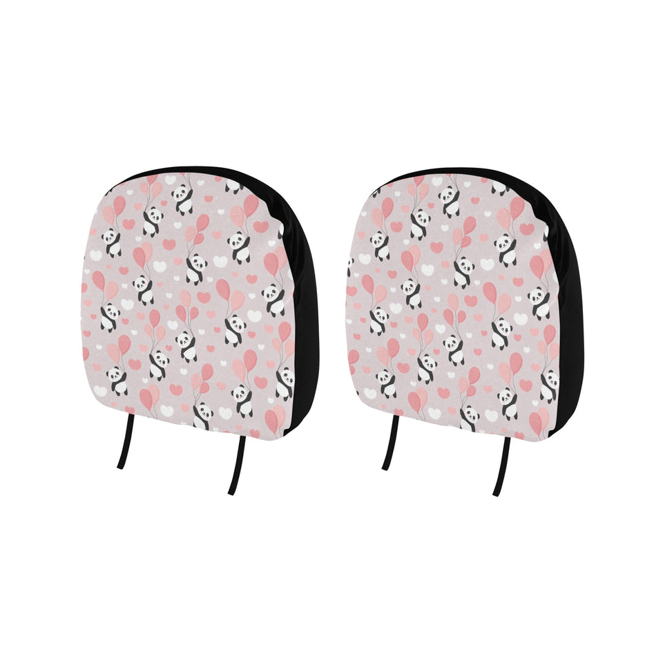 Cute panda ballon heart pattern Car Headrest Cover