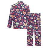 British Pattern Print Design 02 Men's Long Pajama Set