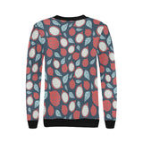 dragon fruits dark blue background Women's Crew Neck Sweatshirt