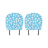 Cute white sea lion seals pattern Car Headrest Cover