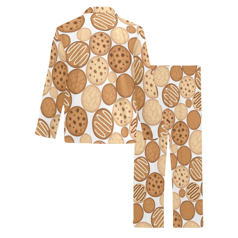 Various cookie pattern Men's Long Pajama Set