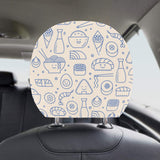 Cute sushi icon pattern Car Headrest Cover
