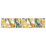 yellow tulips pattern Table Runner