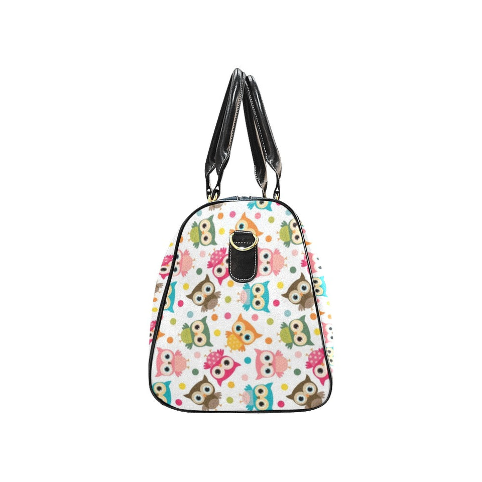 Color cute owl pattern Travel Bag