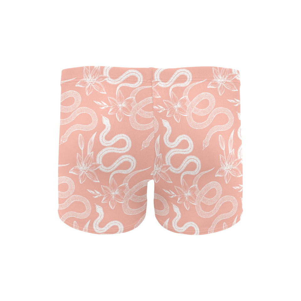 Snake lilies flower pattern Men's Swimming Trunks