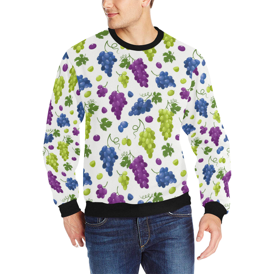Grape pattern Men's Crew Neck Sweatshirt