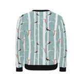 Crows christmas hat scarf Men's Crew Neck Sweatshirt