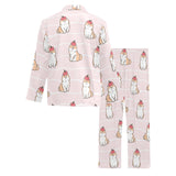 Cute Shiba Inu Dog Apple pattern Men's Long Pajama Set