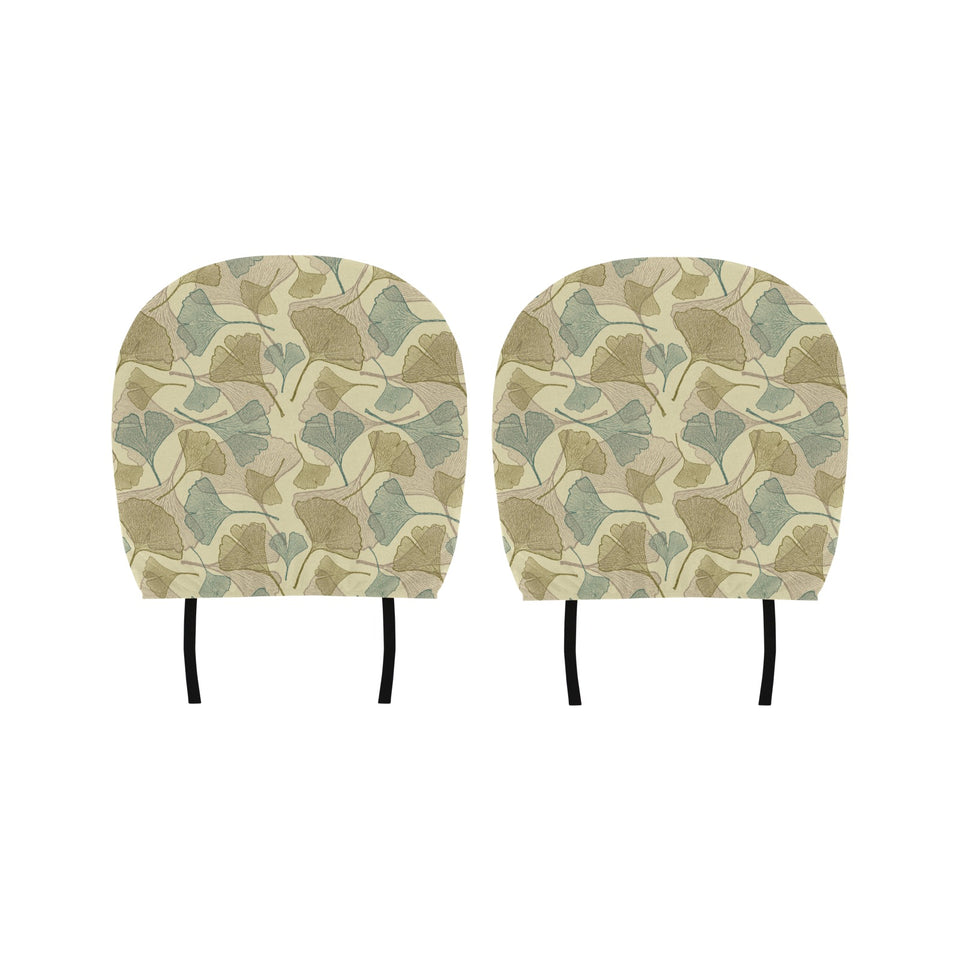 Ginkgo leaves design pattern Car Headrest Cover