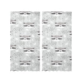 Cute raccoons leaves dot Gauze Curtain