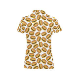 Hamburger Pattern Print Design 03 Women's All Over Print Polo Shirt