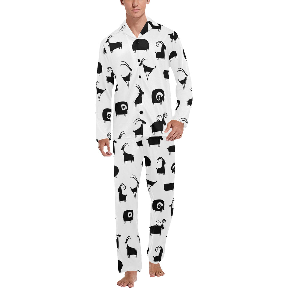 Goat ram pattern Men's Long Pajama Set