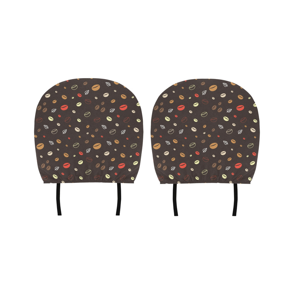 Coffee bean leave pattern Car Headrest Cover