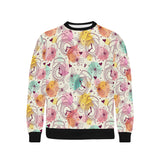 Clock butterfly pattern Men's Crew Neck Sweatshirt