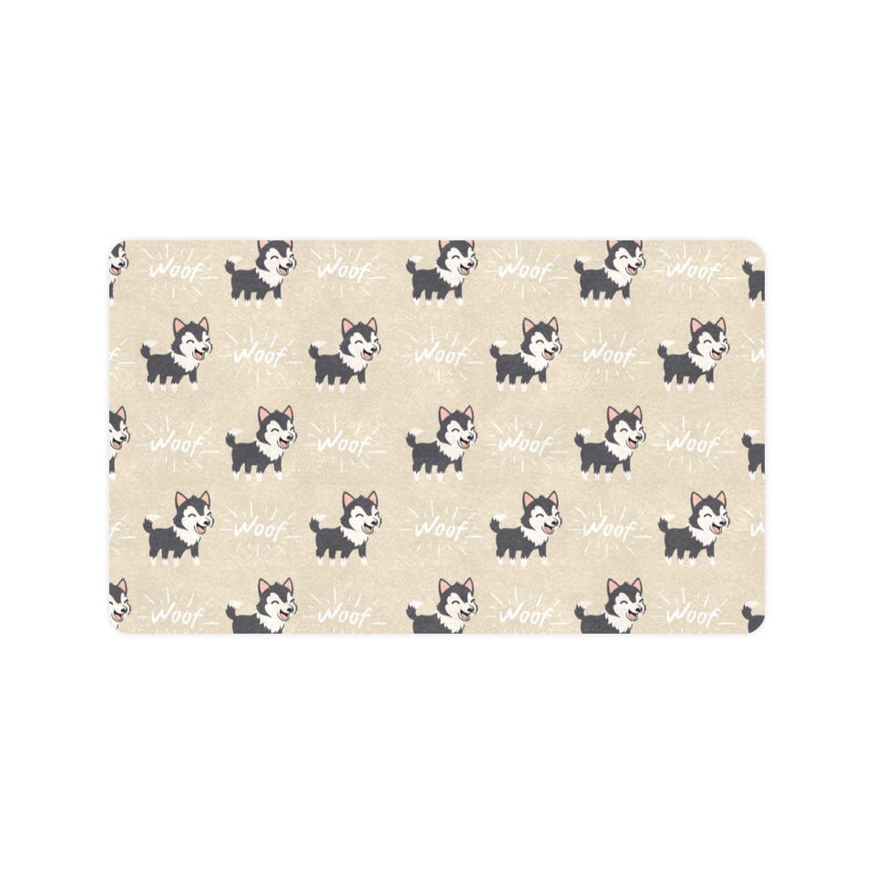 Cute Siberian Husky Doormat