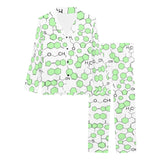 Chemistry Periodic Table Pattern Print Design 03 Women's Long Pajama Set