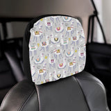 Cute Llama Alpaca pattern Car Headrest Cover