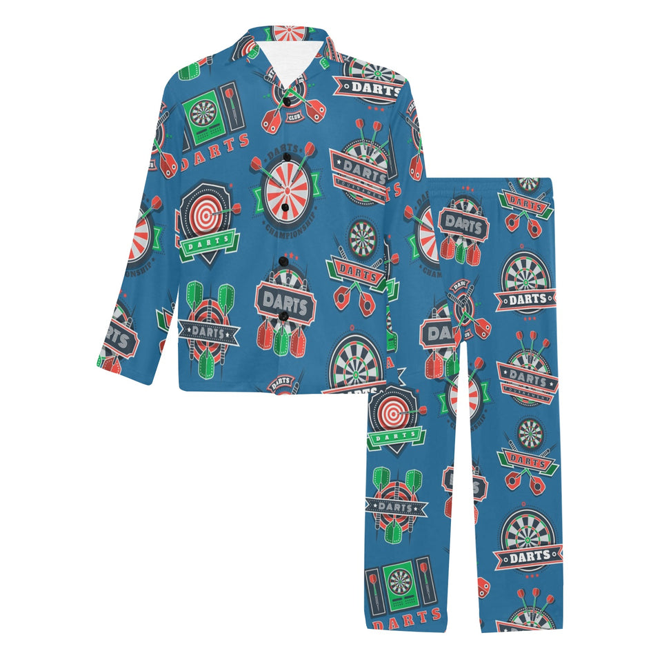 Darts Pattern Print Design 02 Men's Long Pajama Set