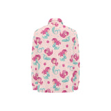 Cute little mermaid pattern Women's Long Sleeve Polo Shirt