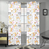 Corgi Dog Pattern Gauze Curtain