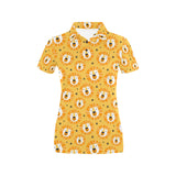Lion Pattern Print Design 03 Women's All Over Print Polo Shirt