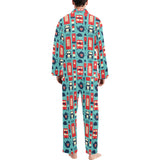 British Pattern Print Design 04 Men's Long Pajama Set