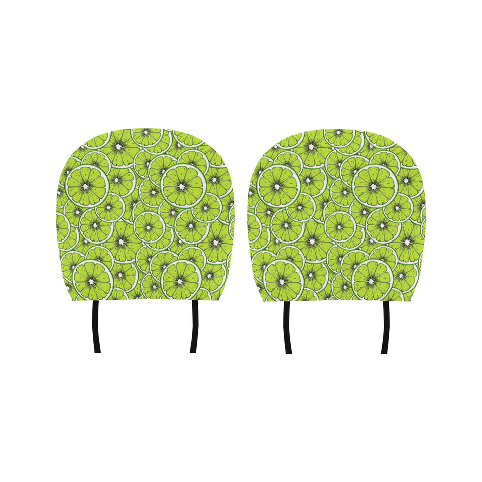 Slices of Lime design pattern Car Headrest Cover