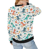 Cute Crocodile Pattern Women's Crew Neck Sweatshirt