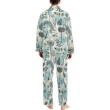 Dragonfly Butterfly Plants insect flower vintage s Men's Long Pajama Set