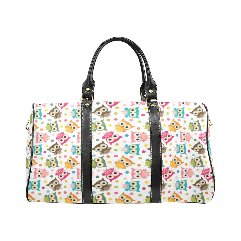 Color cute owl pattern Travel Bag