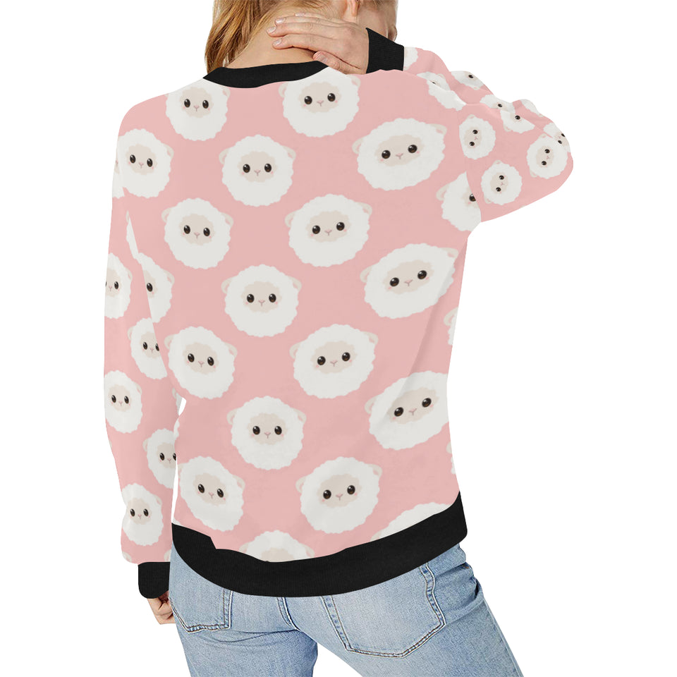 Cute sheep pattern Women's Crew Neck Sweatshirt