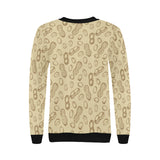 hand drawn peanuts pattern Women's Crew Neck Sweatshirt