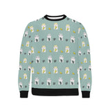 Cute hamster cheese pattern Men's Crew Neck Sweatshirt