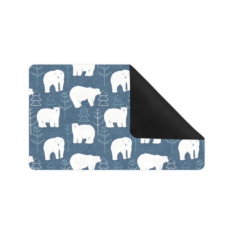 polar bear mother her child pattern Doormat