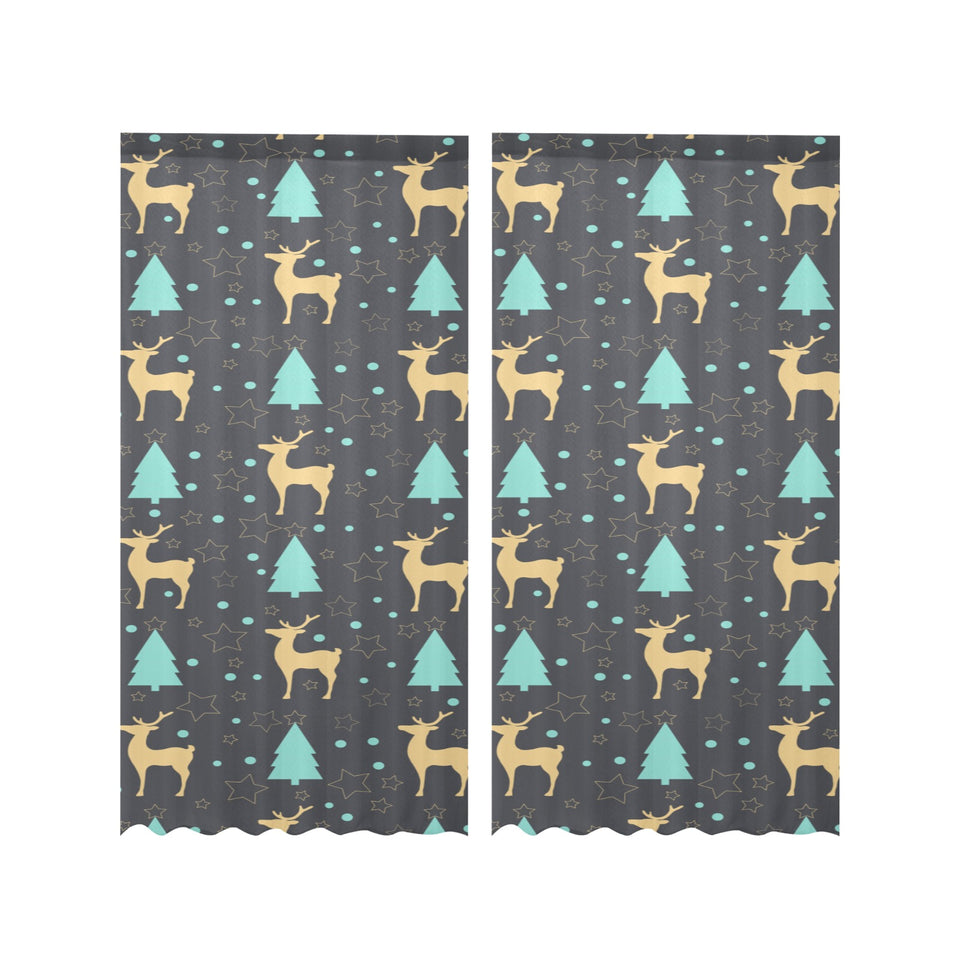 Deers star tree pattern Gauze Curtain
