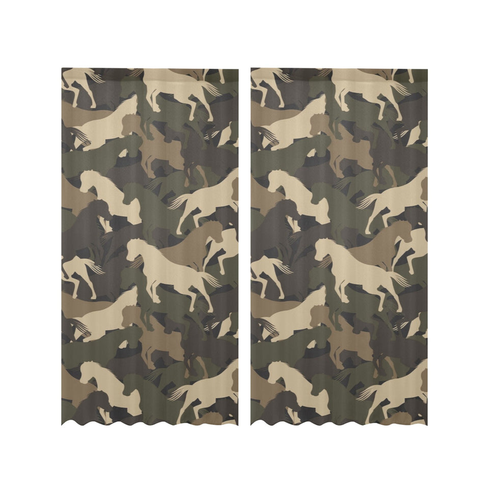 Horse Camouflage Pattern Gauze Curtain