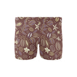 Coffee bean flower pattern Men's Swimming Trunks