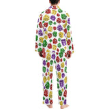 Dice Pattern Print Design 03 Men's Long Pajama Set