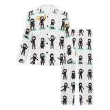 Cute ninja katana sword pattern Men's Long Pajama Set