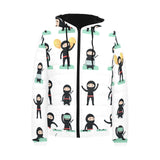 Cute ninja katana sword pattern Men's Padded Hooded Jacket