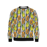 papaya design pattern Men's Crew Neck Sweatshirt
