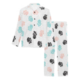 Dog Paws Pattern Print Design 04 Men's Long Pajama Set