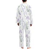Hand painting Watercolor Lavender Men's Long Pajama Set