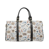 Cute nautical steering wheel anchor pattern Travel Bag