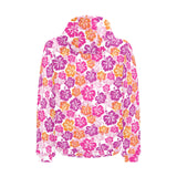 Hibiscus Pattern Print Design 01 Men's Padded Hooded Jacket