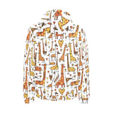 Giraffe Pattern Print Design 04 Men's Padded Hooded Jacket