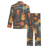 electric guitars pattern Men's Long Pajama Set