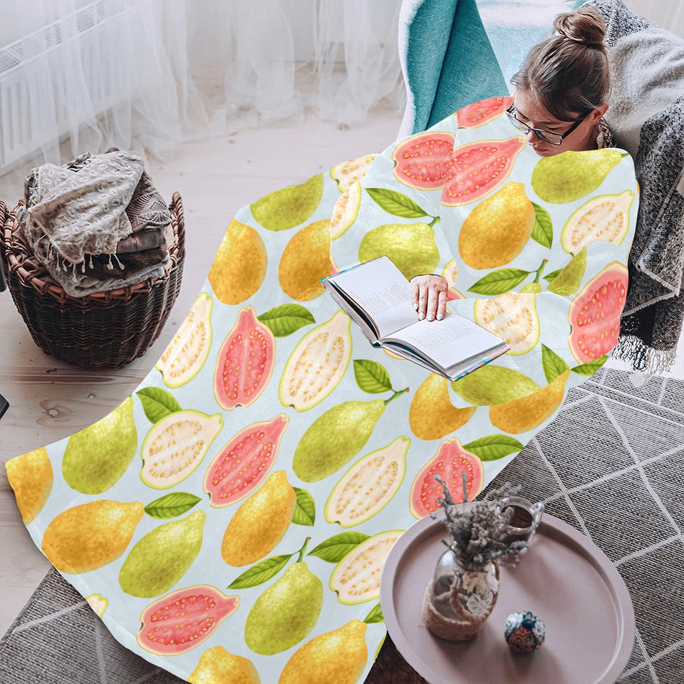 Guava design pattern Blanket Robe with Sleeves